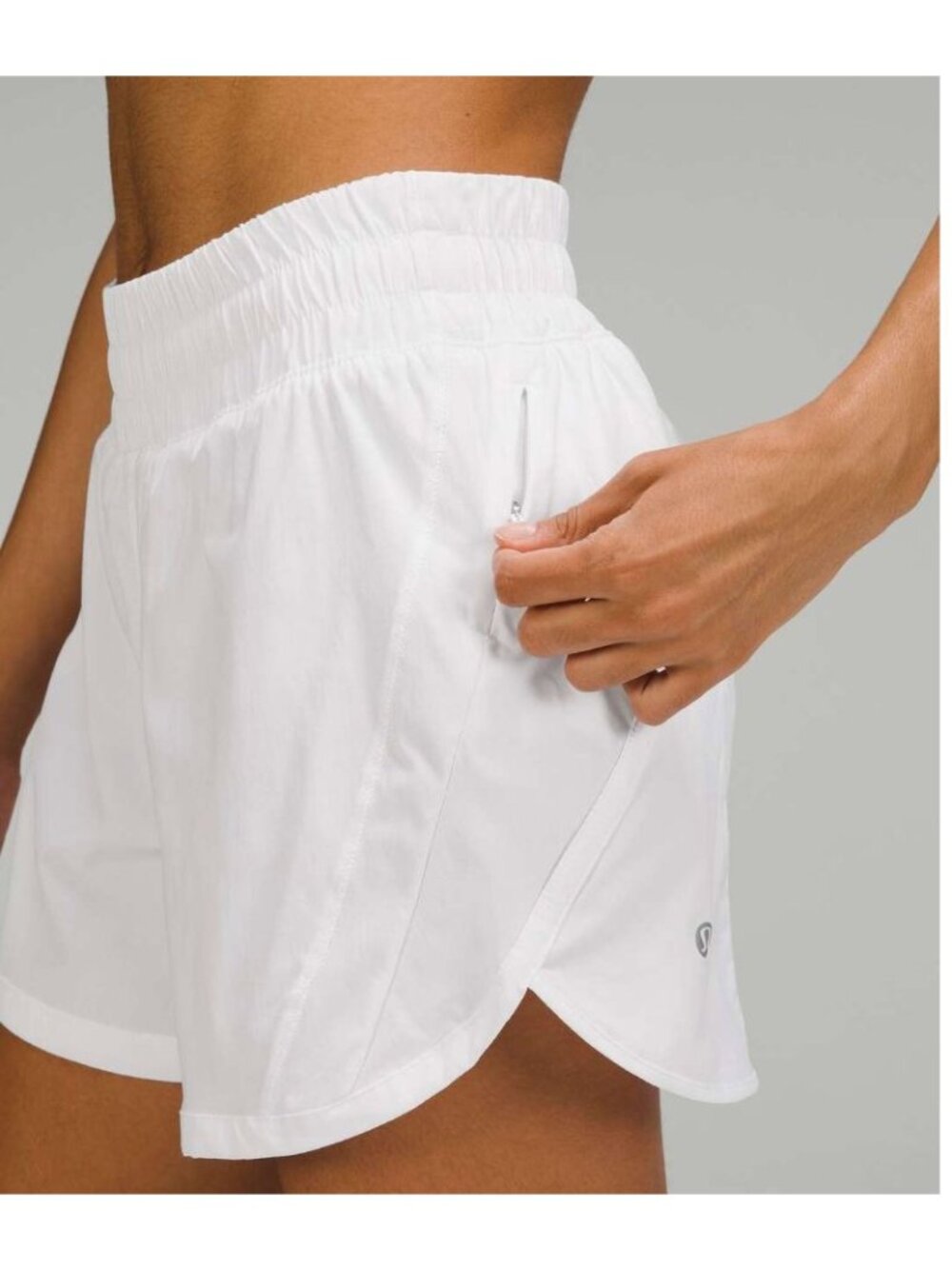 Lululemon Track That High-Rise Lined Short 5" White Size 6